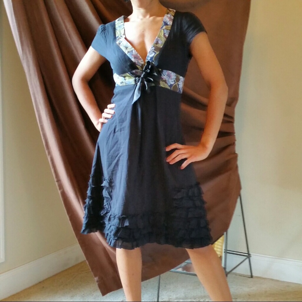 Free People Black Midi Dress - Picture 2 of 2